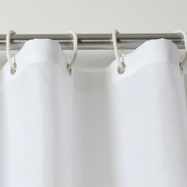 Image of Weavers Shower Curtain Plain - White