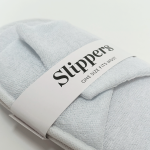 Image of Weavers Cotton Slippers Terry - Open Toe with paper band