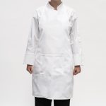 Image of Serve Bib Apron With Pocket - White