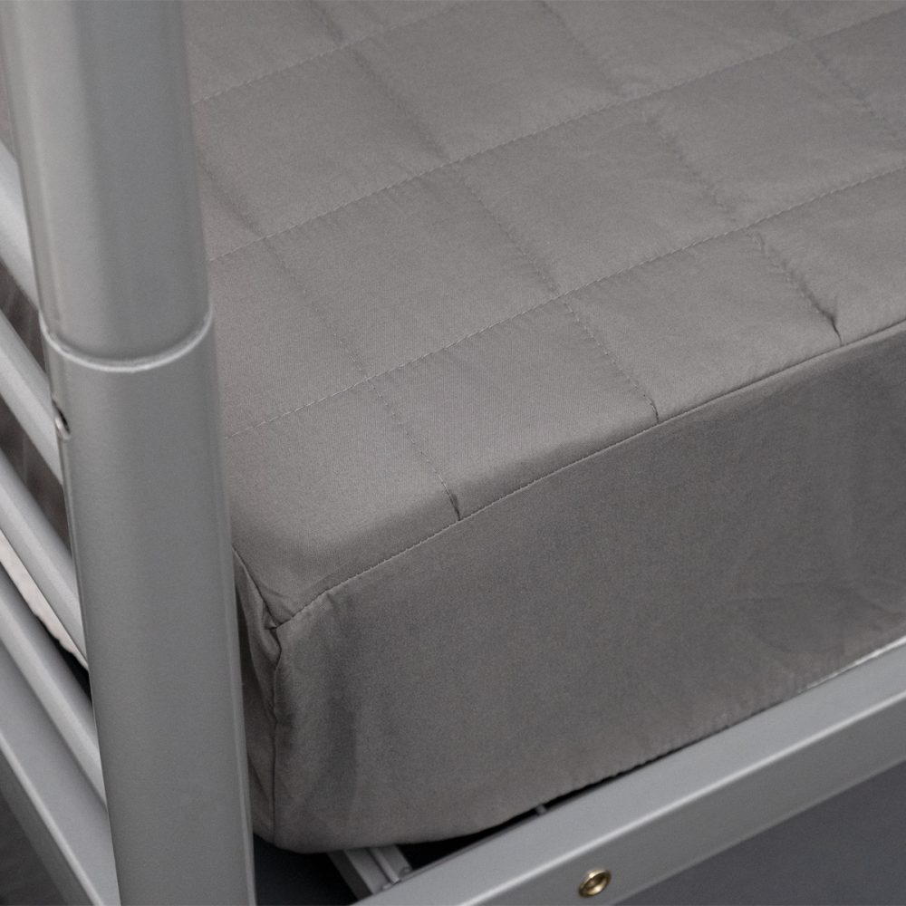 Image of DreamGreen Quilted Mattress Protector Fitted - Charcoal