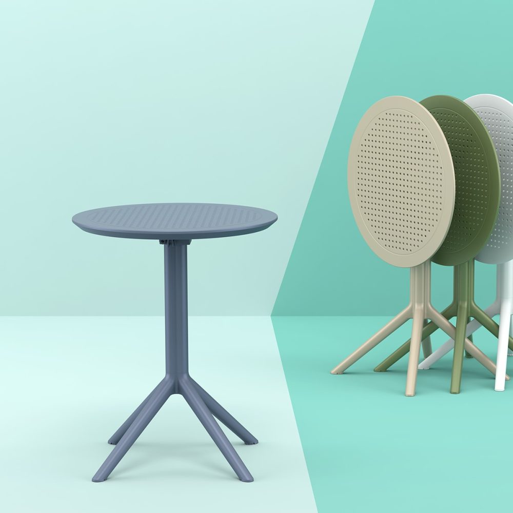 Sky Round Folding Table 60cm Dark Grey Vendella Specialists in