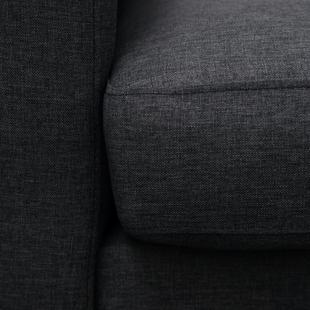 Image of Makers Gregor Fabric Single Seater Chair - Charcoal