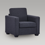 Image of Makers Gregor Fabric Single Seater Chair - Charcoal