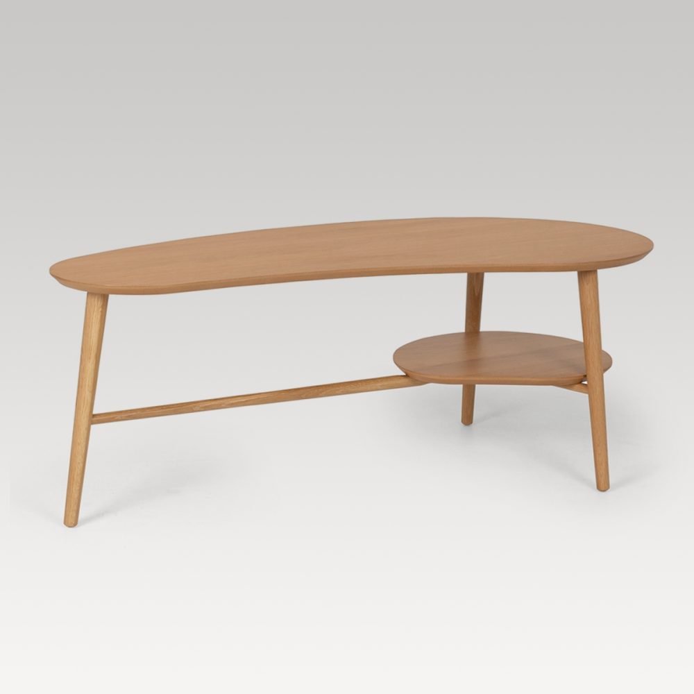 Image of Oslo Coffee Table Shaped with Shelf