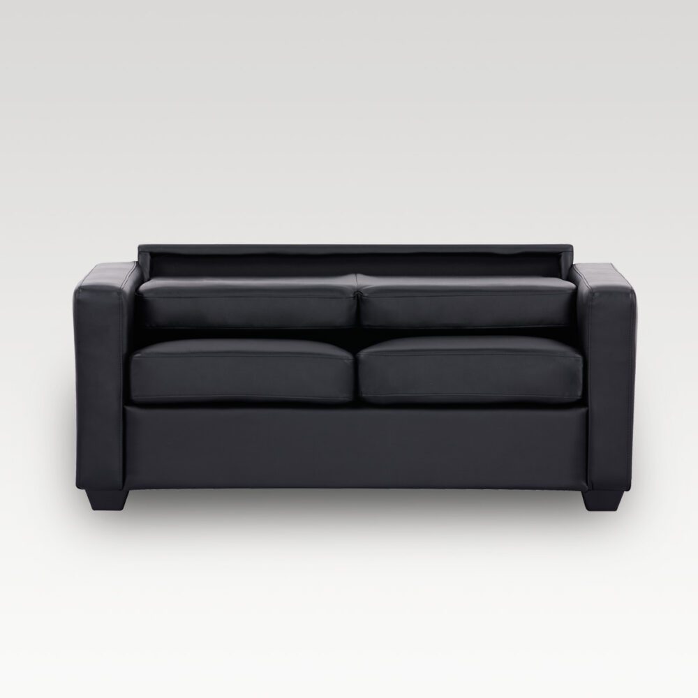 Image of Makers Gregor PU 2 Seater Sofa - Black