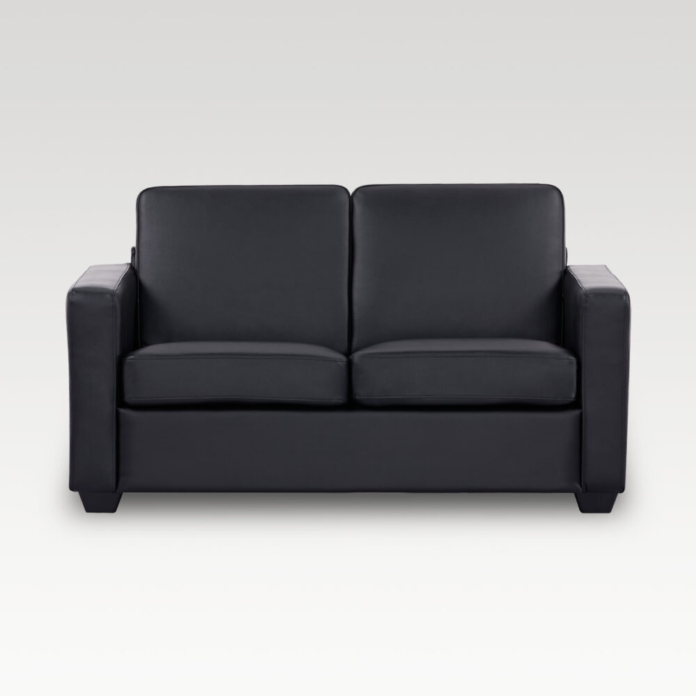 Image of Makers Gregor PU 2 Seater Sofa - Black