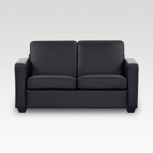 Makers Gregor PU 2 Seater Sofa - Black