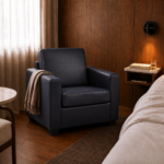 Image of Makers Gregor PU Single Seater Chair - Black
