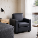 Image of Makers Gregor PU Single Seater Chair - Black