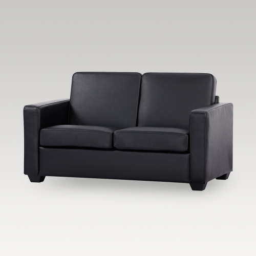Makers Gregor PU 2 Seater Sofa - Black