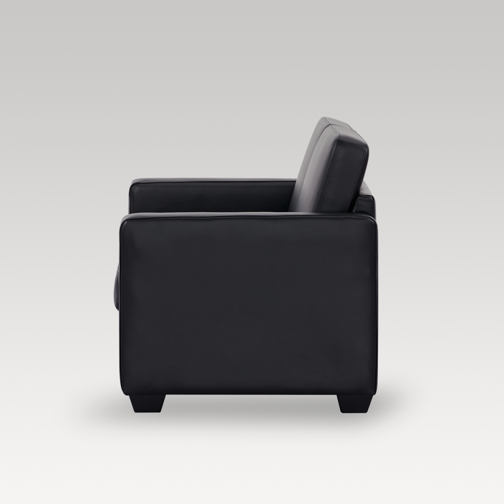 Image of Makers Gregor PU Single Seater Chair - Black