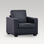 Image of Makers Gregor PU Single Seater Chair - Black