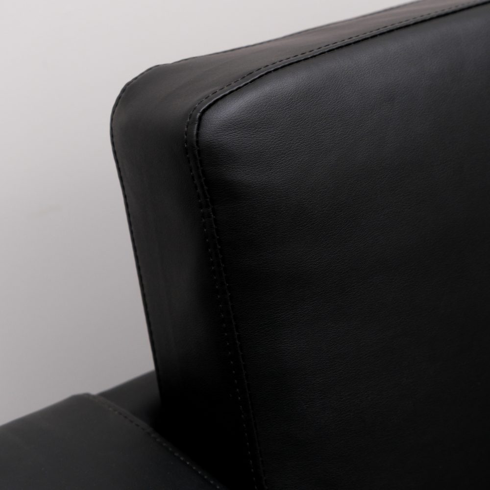 Image of Makers Gregor PU 3 Seater Sofa - Black