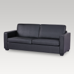 Image of Makers Gregor PU 3 Seater Sofa - Black