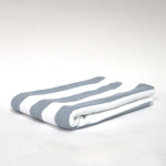 Image of Weavers Essential Striped Pool Towel - Grey/White