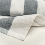 Image of Weavers Essential Striped Pool Towel - Grey/White