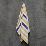 Image of Weavers Striped Pool Towel Yellow/Purple