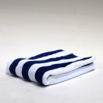 Image of Weavers Striped Pool Towel - Navy/White