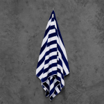 Image of Weavers Striped Pool Towel - Navy/White