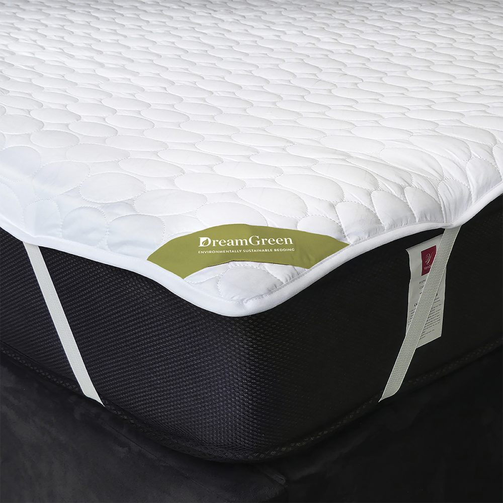 Image of DreamGreen Quilted Mattress Protector Corner Strap - Split & Zip