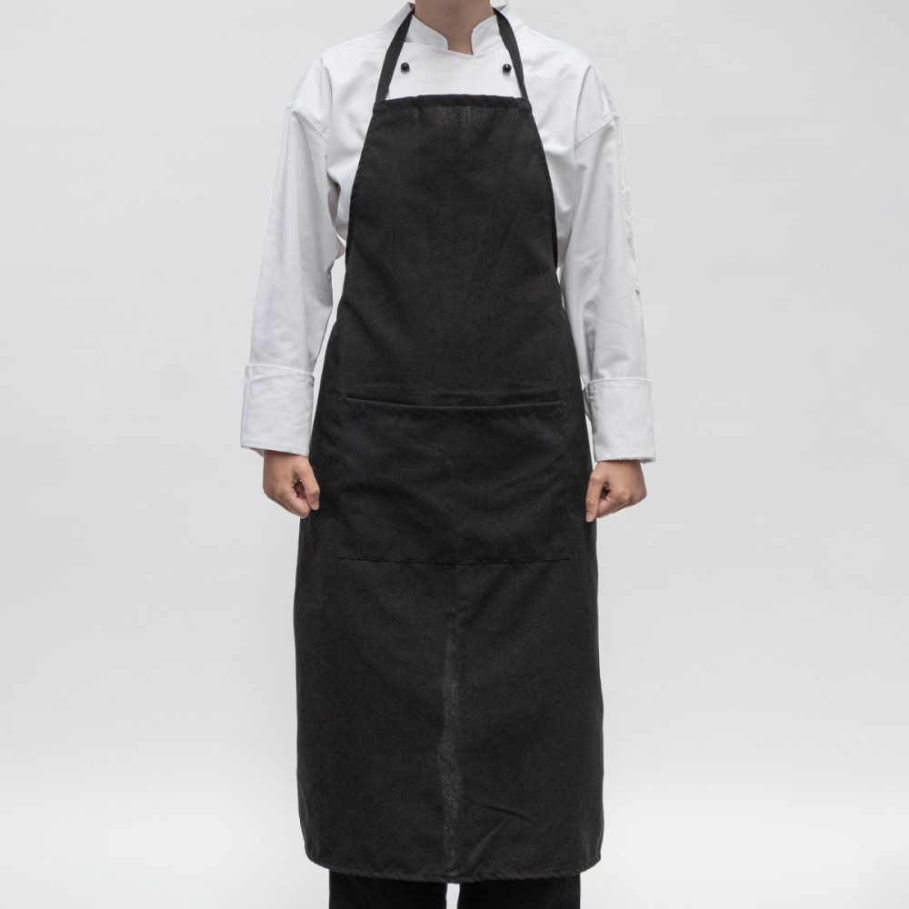 Serve Short Bib Apron With Pocket Black Vendella Specialists in