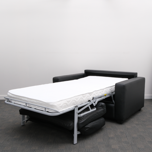 Makers Single Sofa Bed - Black PU