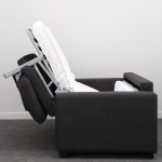 Image of Makers Single Sofa Bed - Charcoal Fabric