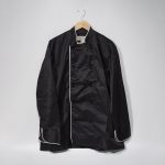 Image of Serve Long Sleeve Piped Chef Jacket - Black