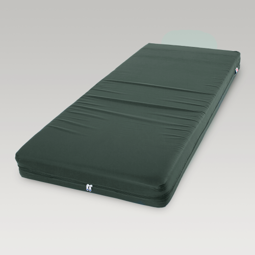 Makers Foam Mattress with Waterproof & Fire Retardant Cover - Single (Kombu Green)
