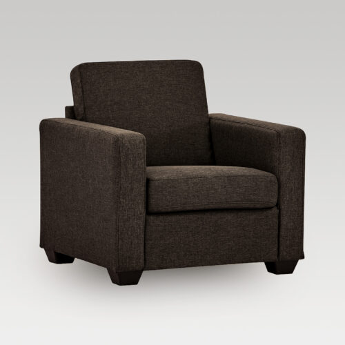 Makers Gregor Fabric Single Seater Chair - Brown