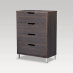 Image of Studio Tallboy 4 Drawer - Dark Oak