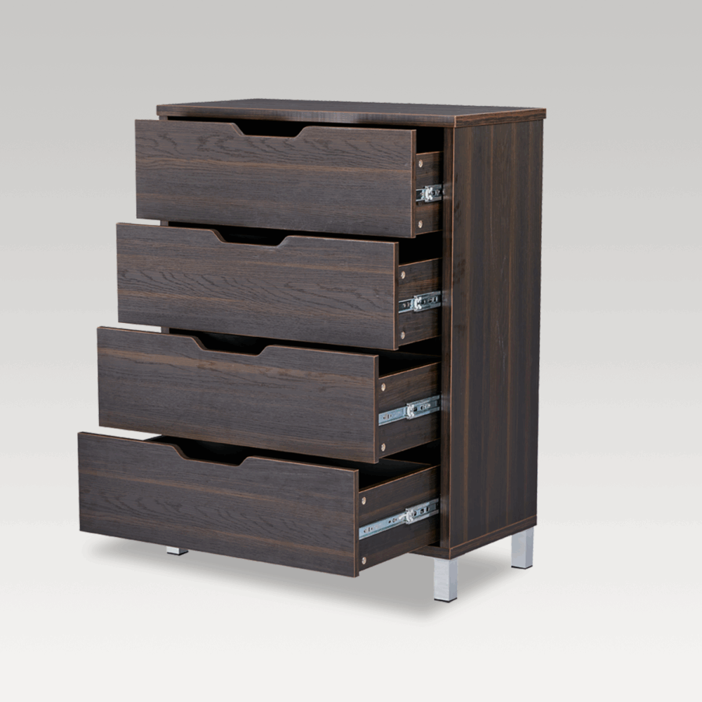 Image of Studio Tallboy 4 Drawer - Dark Oak