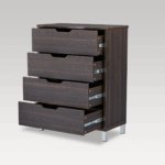 Image of Studio Tallboy 4 Drawer - Dark Oak