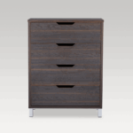 Image of Studio Tallboy 4 Drawer - Dark Oak