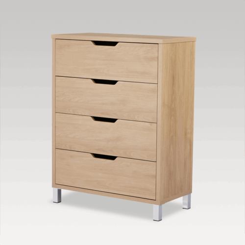 Studio Tallboy 4 Drawer - Light