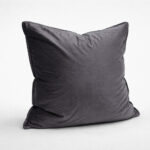 Image of DreamGreen Verve Velvet Cushion Cover Pewter - Euro
