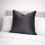 Image of DreamGreen Verve Velvet Cushion Cover Pewter - Euro