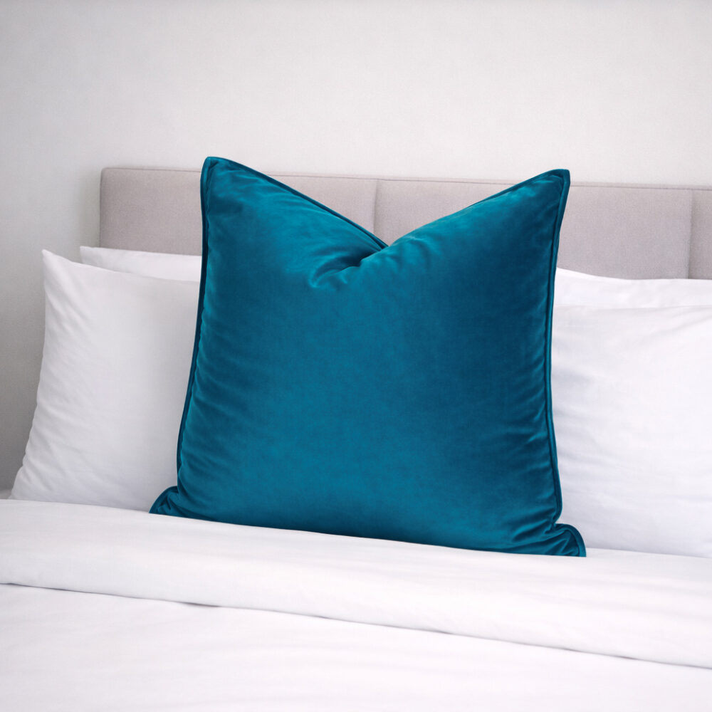 Image of DreamGreen Verve Velvet Cushion Cover Teal - Euro