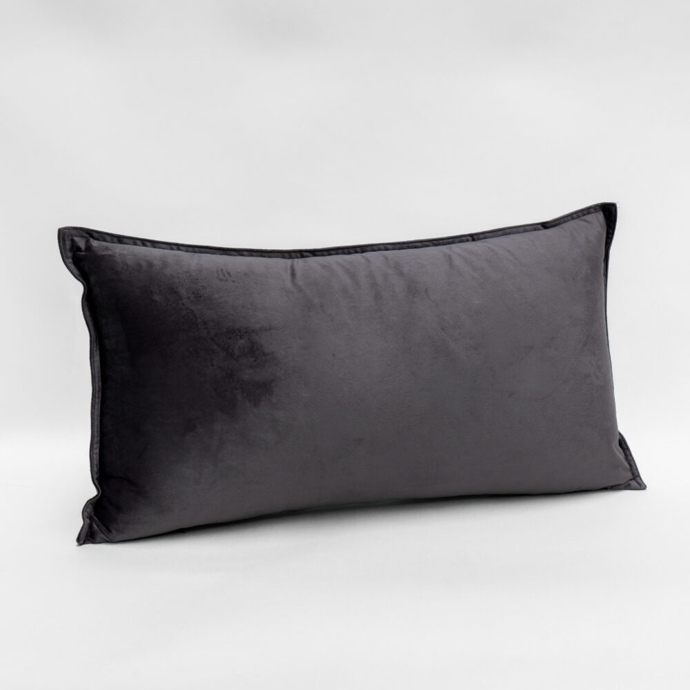 Image of DreamGreen Verve Velvet Cushion Cover Pewter - Breakfast