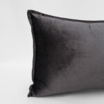 Image of DreamGreen Verve Velvet Cushion Cover Pewter - Breakfast