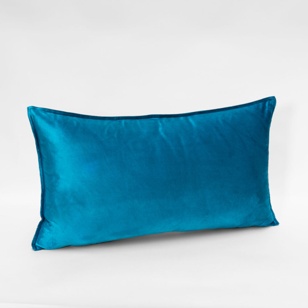Image of DreamGreen Verve Velvet Cushion Cover Teal - Breakfast