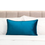 Image of DreamGreen Verve Velvet Cushion Cover Teal - Breakfast