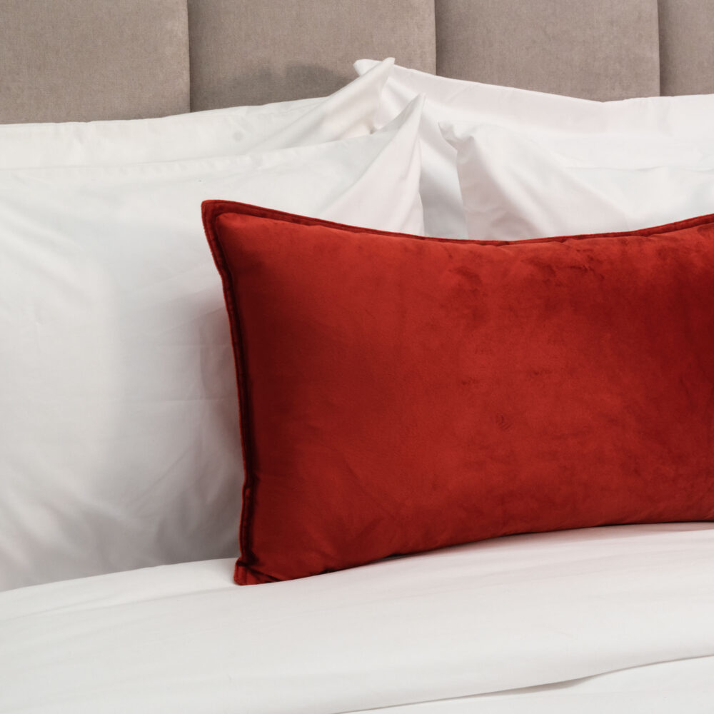 Image of DreamGreen Verve Velvet Cushion Cover Russet - Breakfast