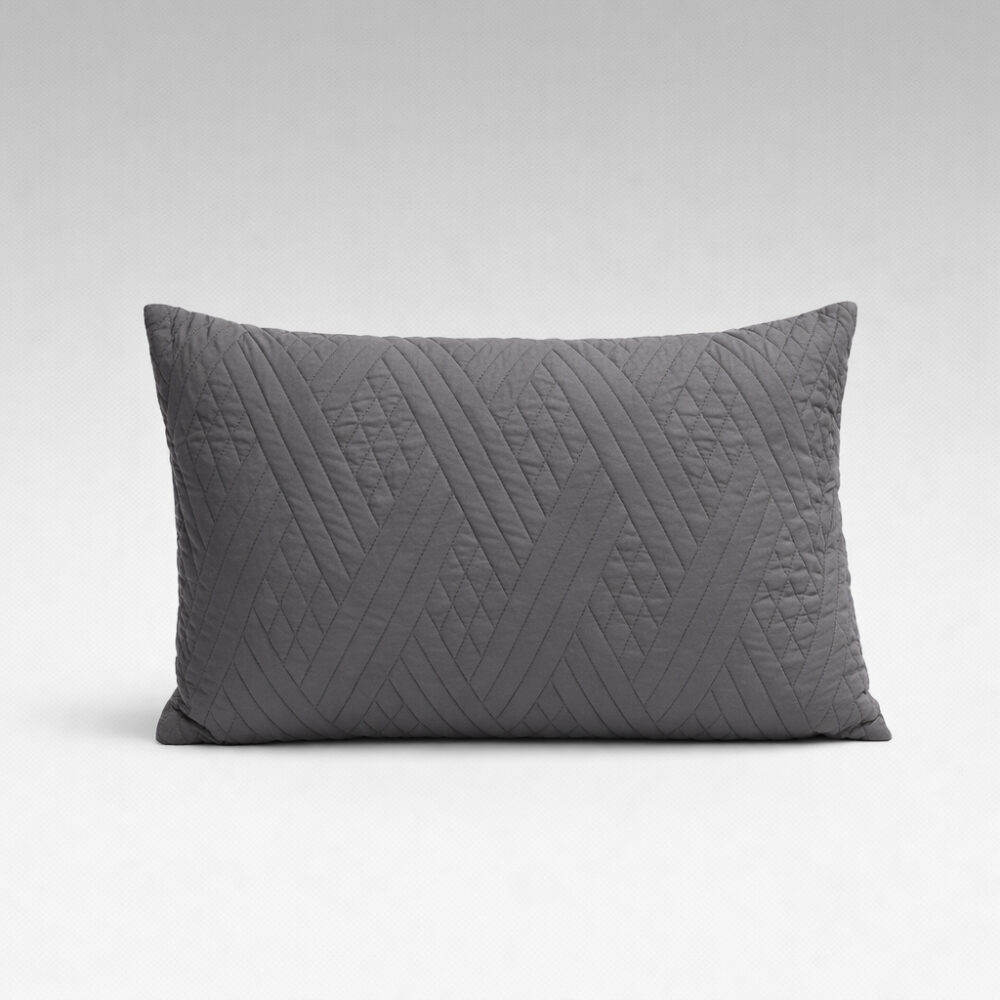 Image of DreamGreen Amora Cushion Cover Charcoal - Oblong